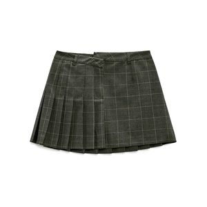 ZARA Pleated / Plaid Mini Skirt
